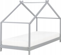 Beliani Łóżko dziecięce domek drewniane 90 x 200 cm szare ORLU