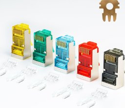 NetRack Wtyk RJ45 FTP STP kat. 6A, drut, Netrack, kolor MIX (100 szt)