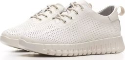 Sergio Leone Skórzane buty sportowe damskie DSP011BE beżowe 40