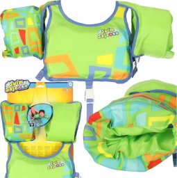 Bestway 32174 Kamizelka dmuchana do pływania kapok z rękawkami zielona 3-6lat 13-30kg