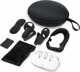 JYS Zestaw 7w1 Futerał Akcesoria Osłona Etui Do Gogli Okularów Vr Meta Quest 3 / Jys-mq016