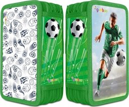 Piórnik PBS Connect Piórnik szkolny GIMBOO z wyposażeniem, 3 komory, piłka nożna, zielony