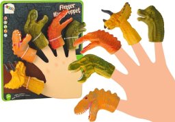 LeanToys Pacynki na Palce Dinozaury Zwierzęta 5 Szt.