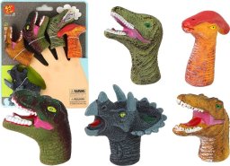 LeanToys Pacynki na Palce Dinozaury Kolorowe 5 Sztuk