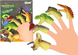 LeanToys Dinozaury Na Palce Gumowe Sensoryczne Pacynki