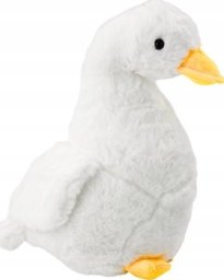 LeanToys Biała Pluszowa Gęś Maskotka Przytulanka Pluszak Kaczka 30 cm