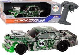 LeanToys Autko Zdalnie Sterowane RC 1:16 Gumowe Koła Drift Zielone