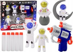 LeanToys Zestaw Pistolet Na Miękkie Strzałki Kosmiczny Kosmonauci
