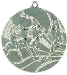 Victoria Sport Medal srebrny stalowy - Biegi z nadrukiem kolorowym LuxorJet