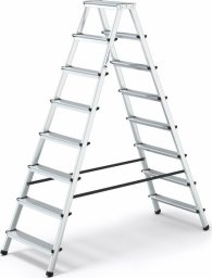 Magazynuj Drabina aluminiowa, dwustronna, 8 stopni, wytrzymałość 125 kg - HOME