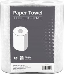  Velvet Ręcznik w roli celulozowy VELVET, Professional, 2-warstwowy, 50 listków, 2 szt., biały