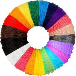 GALAXIA WKŁADY DO DŁUGOPISU 3D PEN Filament PLA - ZESTAW 20 KOLORÓW MIX 100 m
