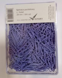 Victory Office Product Spinacze okrągłe 28mm VICTORY OFFICE PRODUCTS 6028KP800-083 pastelowe ciemnofioletowe metalowepowlekane w pojemniku plastikowym 800szt