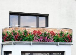 Maximex Osłona na balkon w kwiaty, 5 m x 85 cm