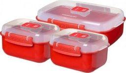 Sistema Heat & Eat 3 Pack, Set, Red, Polypropylene (PP), Transparent, New Zealand, 141 mm