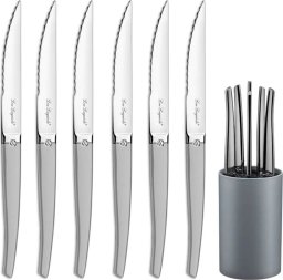 Amefa Lou Laguiole -  Steaks Knive- elegant satinfinish -6 stk  & kniv holder
