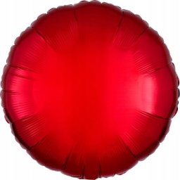 AMSCAN Balon foliowy metalik czerwony okrągły 43cm 9914083