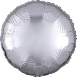 AMSCAN Balon foliowy metalik srebrny okrągły 43cm luzem 9914086-92
