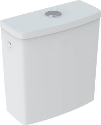 Geberit Geberit Selnova Square Spłuczka nasadzana, B36.5cm, H39.5cm, T16.5cm, spłukiwanie dwudzielne, przyłącze wody z boku, obracana, do WC Rimfree [12]