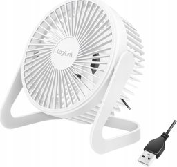 Wentylator USB LogiLink USB wentylator biurkowy 6'' biały