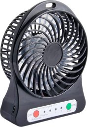 Wentylator USB Blow 44-501# Wentylator biurkowy 10cm usb+akumulator czarny