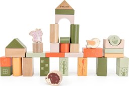 Viga Toys VIGA PolarB Drewniane Klocki Bloki Montessori Zwierzęta 50 el.