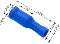 Blow 43-050# Konektor izol.gn. 5,0/24,5mm niebieski