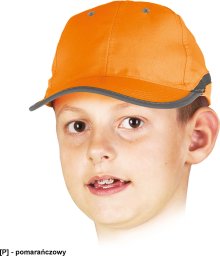 R.E.I.S. CZFLUO-KIDS - Czapka z daszkiem w kolorze fluorescencyjnym dla dzieci - pomarańczowy XS