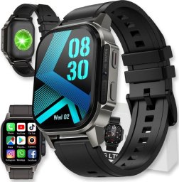Smartwatch Active Band SMARTWATCH ZEGAREK ROZMOWY MENU POLSKIE DAMSKI MĘSKI CZARNY SPORT PL SMART DM62