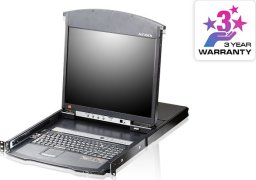 Przełącznik Aten Przełącznik KVM Over-IP ATEN KL1516AiM, 43 cm TFT, VGA, PS/2-USB przez Cat 5, 16-portowy, niemiecki