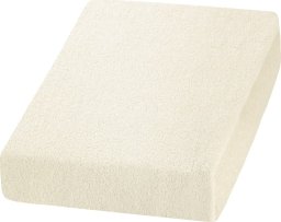 Activeshop Prześcieradło frotte kremowe