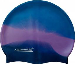 Aqua-Speed Czepek pływacki silikonowy Bunt tęczowy niebiesko-fioletowy