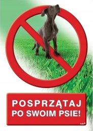 PROCERA Znak TDC, Posprzątaj po swoim psie