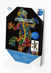 DIAMOND DOTZ Haft diamentowy Diamond Dotz Gekko paua Jaszczurka 29x43cm DDK6002