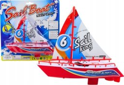 LeanToys Łódka Pływająca Łódź Na Baterie Zabawka Wodna Czerwona