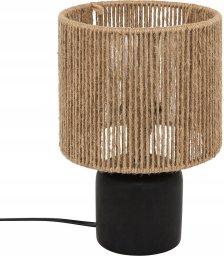 Atmosphera Ceramiczna lampa stołowa KOBY z plecionym kloszem, 24 cm