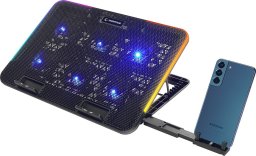 Podstawka chłodząca Rampage Sixpower R9 15,6", RGB, regulowana