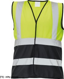 CERVA LYNX DUO - kamizelka odblaskowa KOLOROWA z kontrastowym kolorem u dołu - żółty/czerwony 2XL