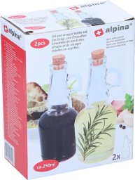 Orion Alpina - Butelka szklana z korkiem na oliwę/ocet 250 ml 2 szt.
