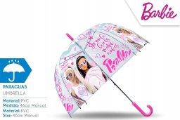 Kids Euroswan Parasolka przezroczysta automatyczna 48cm Barbie BB00011