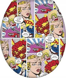 Deska bidetowa Wenko Deska sedesowa Pop-Art - Duroplast, wolnoopadająca, WENKO