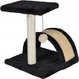 Homea Drapak dla kota z platformą i pomponem, 38 cm, kolor czarny