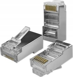 Qoltec Wtyk przelotowy złšcze RJ45 | CAT6 | FTP | Pass Through | Pozłacane styki