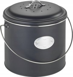 Wenko Kosz na kompost, 3 wymienne filtry neutralizujące zapachy, 6 l, Nero, WENKO