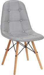 Activeshop 4Rico Krzesło skandynawskie QS-185 eco skóra szare