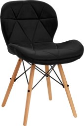 Activeshop 4Rico Krzesło skandynawskie QS-186 aksamit czarne