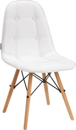 Activeshop 4Rico Krzesło skandynawskie QS-185 eco skóra białe
