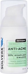 Solverx Dermopeel Dermopeeling Anti-Acne - Kompleks Kwasów 20% (azelanowy,laktobionowy) 30ml