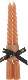 Home Styling Collection Zestaw dwóch świec obiadowych, Twisted, 20 cm