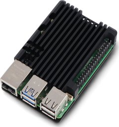 JustPi Obudowa justPi do Raspberry Pi 5 - aluminiowa - czarna}